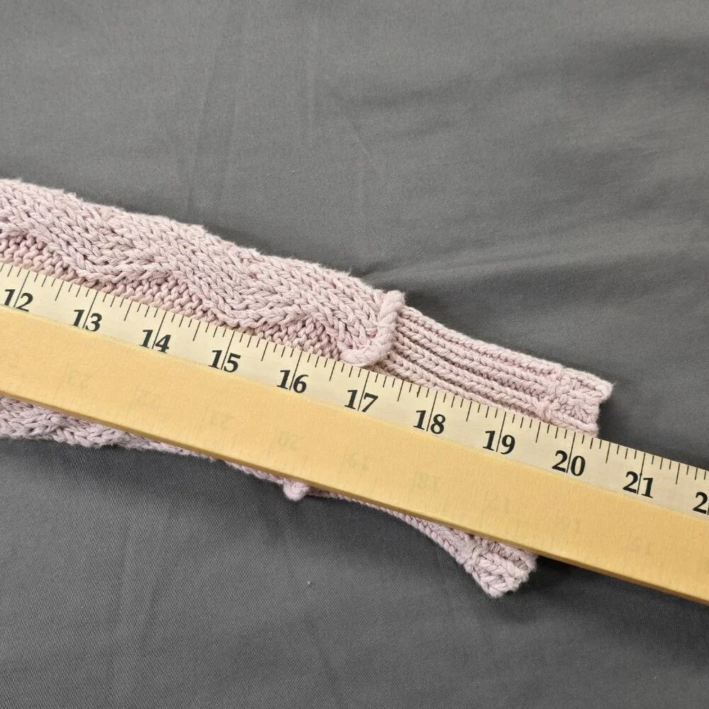 Anthropologie Pink White Ombre Dip Dye Knit Sweater Women's Size Small